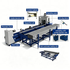 BT-BATP High-Precision Fiber Laser Tube Cutter for Metal Pipes
