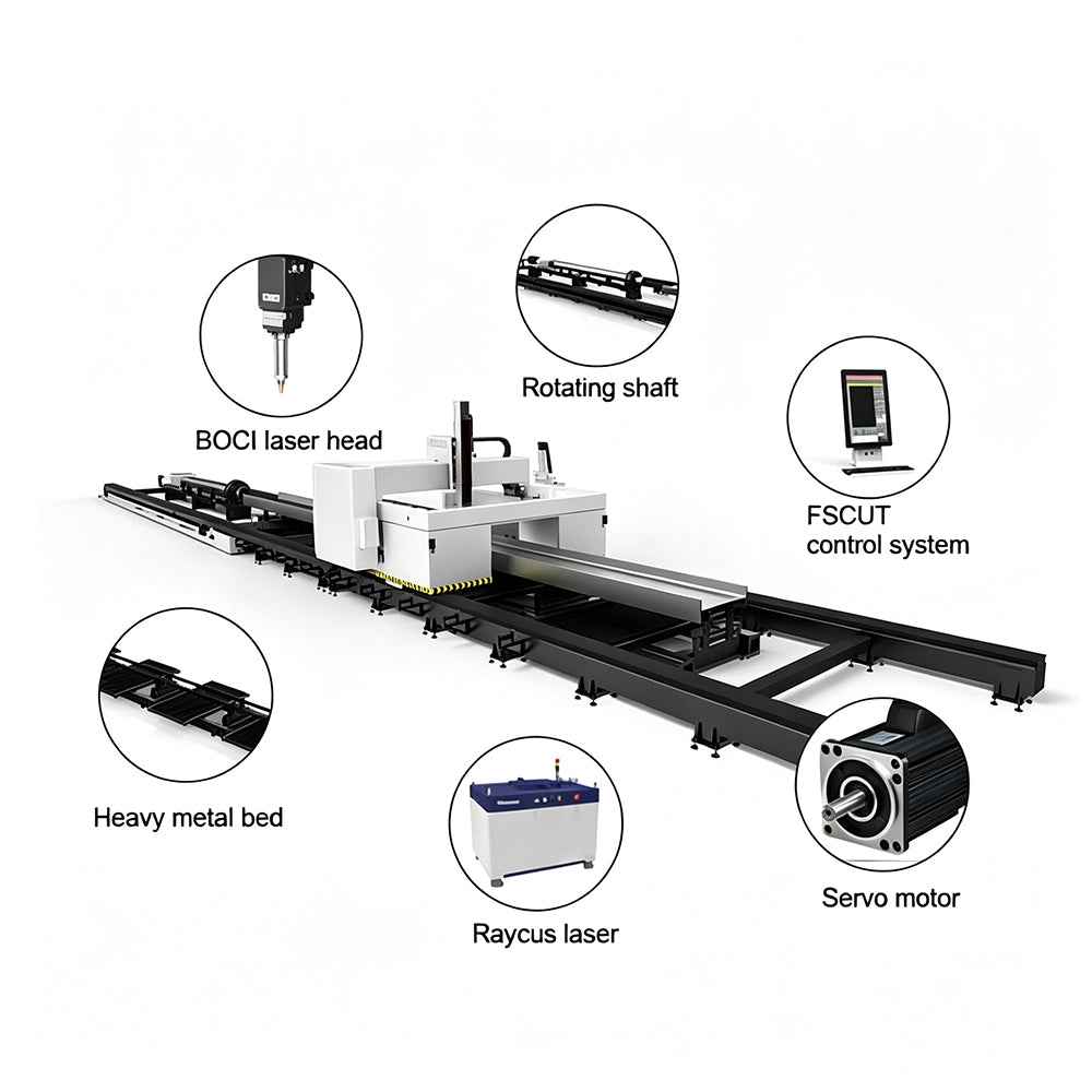 H Series Heavy Duty Structural Steel Laser Cutting System High Precision Fiber Laser for H Beam and I Beam Fabrication
