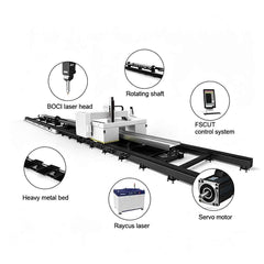 H Series Heavy Duty Structural Steel Laser Cutting System High Precision Fiber Laser for H Beam and I Beam Fabrication